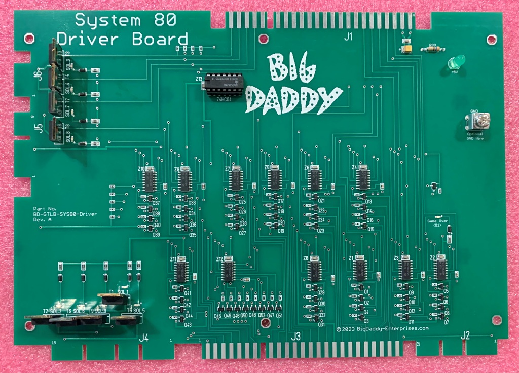 Big Daddy Driver board for Gottlieb System 80 80A 80B pinball machines