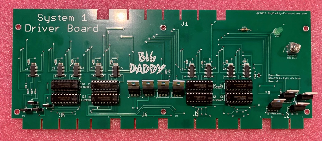 Big Daddy LISY Gottlieb System 1 driver board
