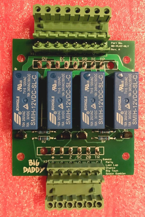 Playmatic Relay board with connectors removed