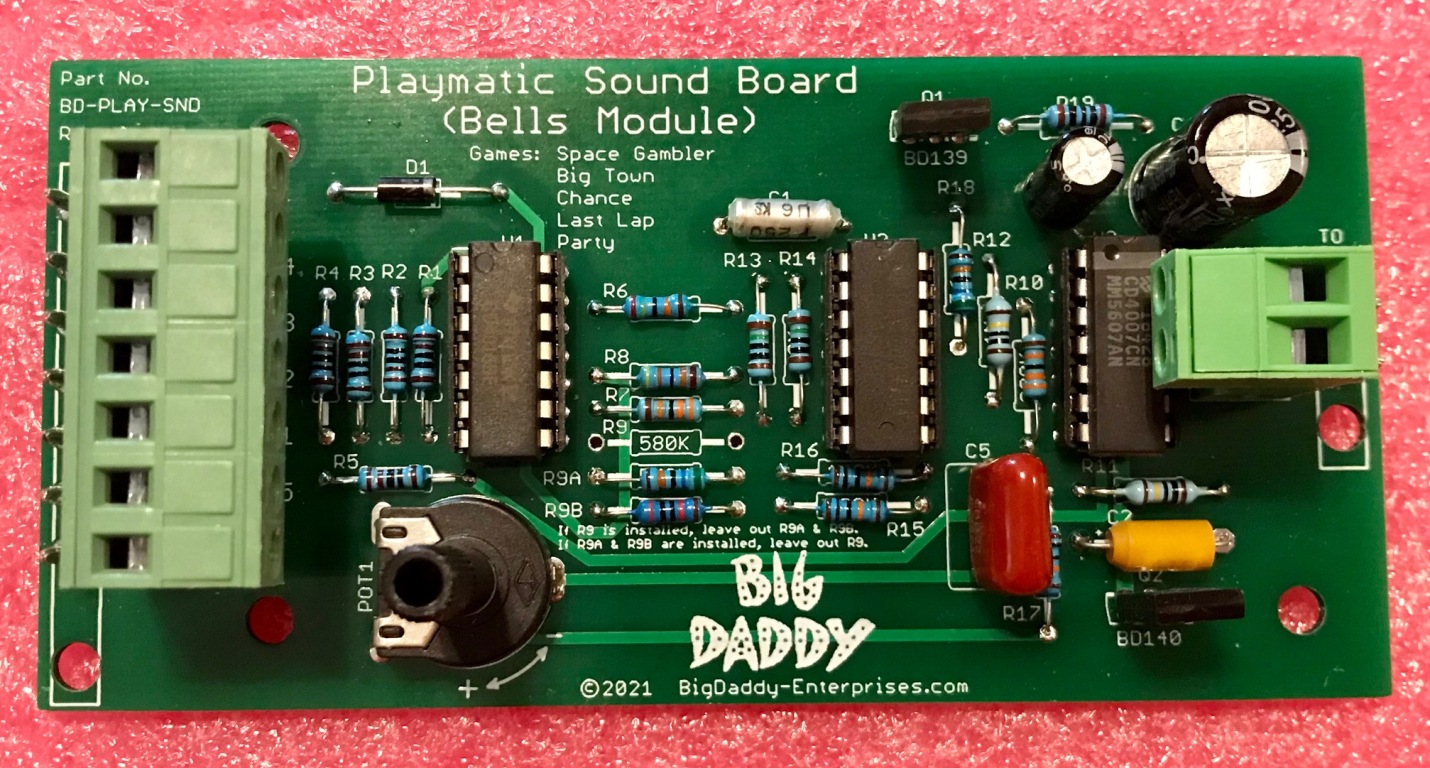 Playmatic Sound board with connectors removed