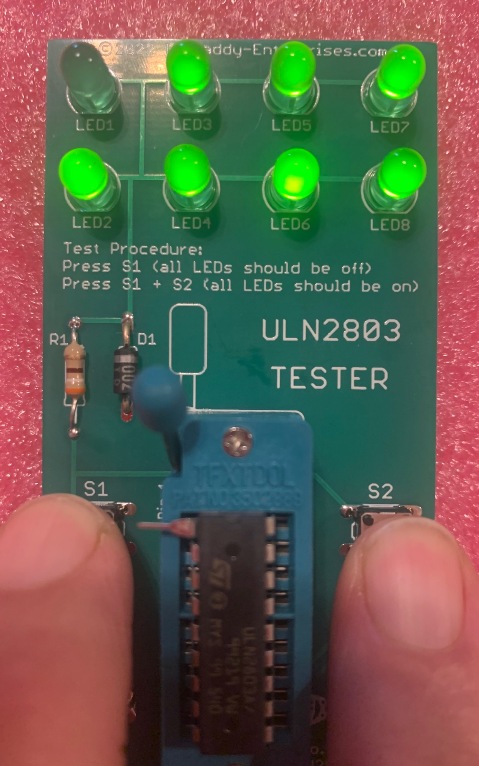 BD-ULN2803-Tester example of bad chip